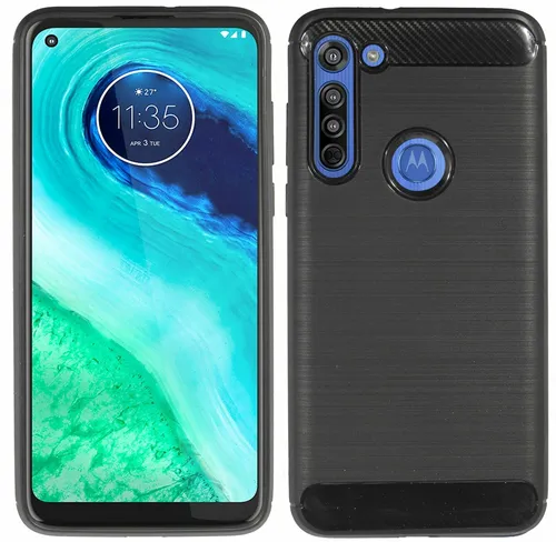MOTOROLA MOTO G8 POWER Hülle Silikon Schutztasche Gummi Carbon Premium Qualität*