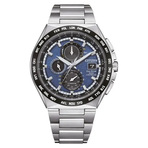 Citizen Eco-Drive Solar Chronograph AT8238-84L 100M Herrenuhr - Armbanduhren mit Solar-Uhrwerk, Wasserdicht bis 100 m und aus robustem Titan, ideal für aktive Herren.