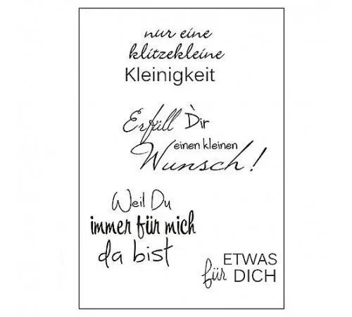 Efco Stempel Clear „klitzekleine Kleinigkeit“, transparent, A7/ 74 x 105 mm, 4-t