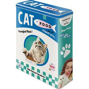 Nostalgic-Art Vorratsdose Cat Food XL, aus Metall, 4 Liter, mit Motiv