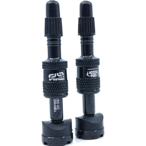 e*thirteen Quick Fill Tubeless-Ventil - 2 Stück SV 23-31 mm - Kleinteile für Tubeless-Reifen, ermöglichen schnelles Nachfüllen und sorgen für eine zuverlässige Dichtheit.