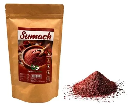 Ben’s Garden Sumach Gewürz (250g), Sumak gemahlen, Verleihen Sie Ihren Leckeren Gerichten Farbe und Geschmack!