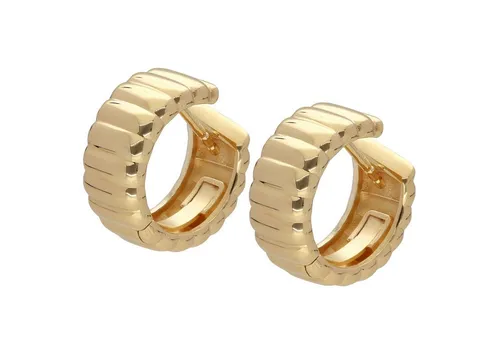 trendor Paar Creolen Damen-925 Silber Vergoldet 16 mm