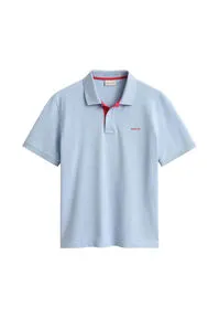 Gant Poloshirt REG CONTRAST PIQUE SS RUGGER in Fresh Blue, Größe L