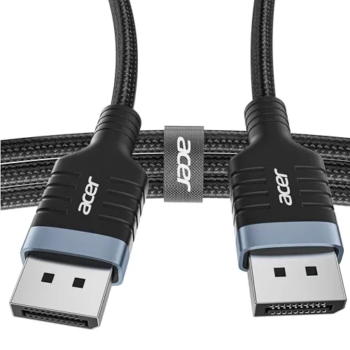 Acer 8K DisplayPort Kabel 3m, DP 1.4 Kabel 8K@60Hz, 4K@240Hz/120Hz, 80Gbps