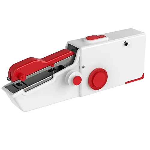 VO design Tragbare Nähmaschine Anfänger Mini Handnähmaschine Rot Cenocco CC9073-RD