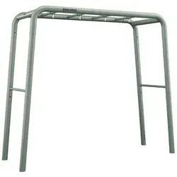 BERG Klettergerüst PlayBase L mit Untertassenschaukel - Klettergerüst für Fitness, Spiel und Entspannung im eigenen Garten. Inklusive Reckstange, Monkey Bars und Untertassenschaukel. Kein Beton nötig, stabil verankert und vielseitig erweiterbar!