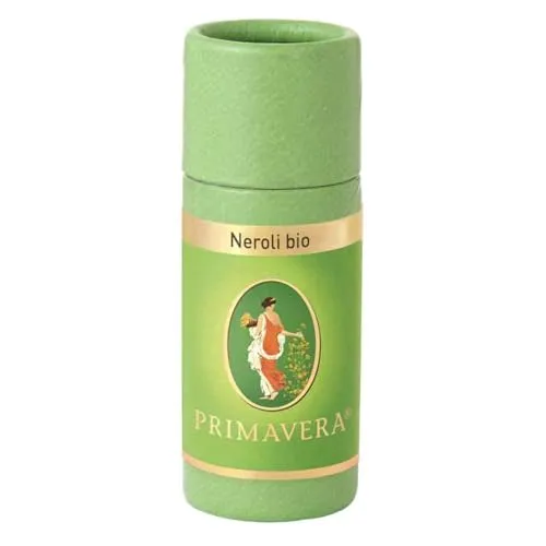 PRIMAVERA Ätherisches Öl Neroli bio 1 ml - Stimmungshebendes Aromaöl - Ätherisches Öl für Aromatherapie, stimmungshebend und beruhigend. Ideal zur Stressbewältigung und Hautpflege mit 100% natürlichen Inhaltsstoffen.