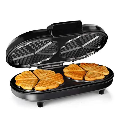 Waffeleisen WF-2120 - Waffeleisen für 2 köstliche Waffeln, 1200 W Leistung für schnelles Backen, stilvolles grau/schwarz Design, perfekt für das Frühstück oder als Snack.
