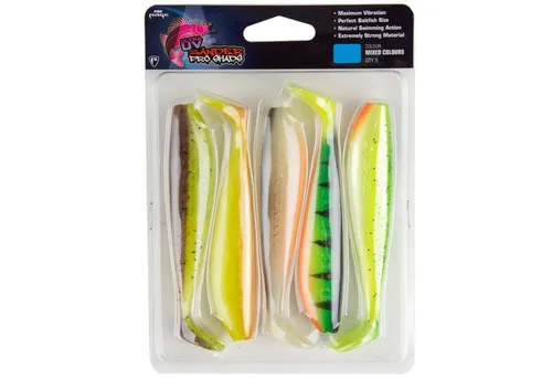 Fox Rage Kunstköder Fox Rage Zander Pro Shad Mixed UV Colour Pack - 5 Gummifische