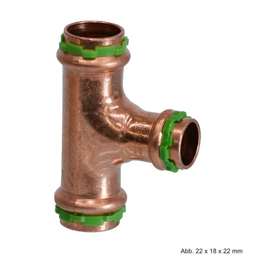 VSH SudoPress Kupfer SP5130RVR T-Stück reduziert, 3I, 18-15-15 mm