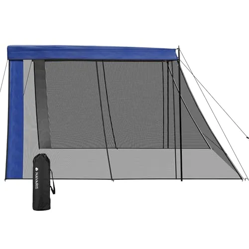 Navaris Car Awning with Net in schwarz von Navaris