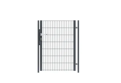 Fa-Bausysteme Gartentor halb Rahmen Anthrazit 920 x 800 mm - Gartenzäune - Robustes Doppelstabmatten Tor für sicheren Zugang zu Ihrem Garten, ideal für langlebige Nutzung und ansprechendes Design.