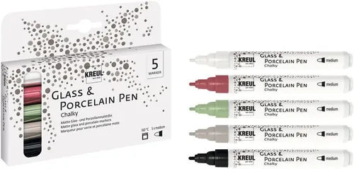 KREUL Glass & Porcelain Pen Chalky 5er-Set