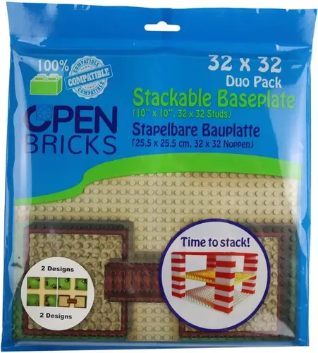 Open Brick Source GmbH & Co. K Open Bricks Baseplates 32x32 farm crossings, 2 Stück 5