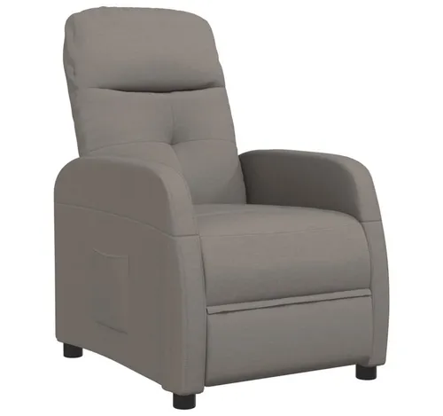 vidaXL Relaxsessel Taupe Stoff – Bequemer TV-Sessel - Genießen Sie entspannende Momente in diesem stilvollen Relaxsessel mit manueller Liegefunktion. Die dicke Polsterung und der stabile Rahmen bieten höchsten Komfort und Langlebigkeit.
