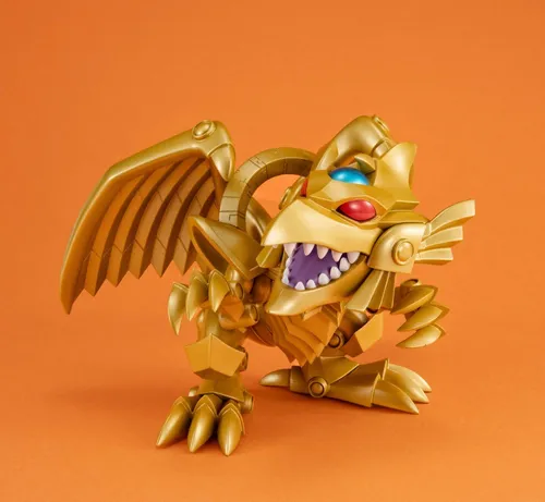 Megahouse Yu-Gi-Oh Duel Monsters Megatoon Statue - Der Geflügelte Drache Des Ra 13 cm - Spielfigur aus Yu-Gi-Oh! mit detailreicher PVC Statue des geflügelten Drachen Ra, 13 cm groß, ideal für Sammler und Fans der Anime-Serie.