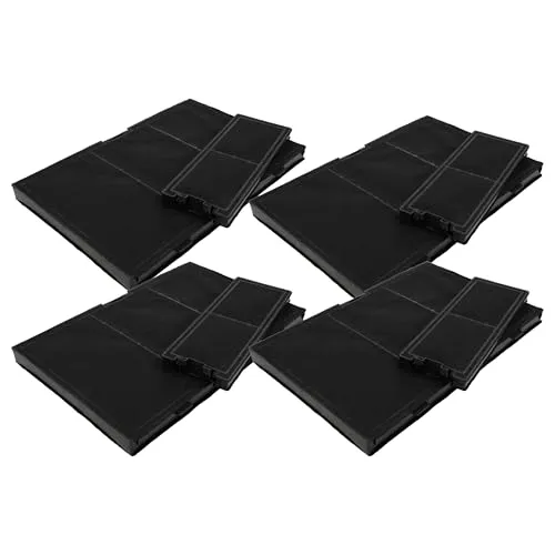 vhbw 8x Filter kompatibel mit Bosch DWK97HM20/01, DWK97IM60, DWK97HM60/01, DWK97HM60, DWK97HM20B/01 Dunstabzugshauben - 8x Aktivkohlefilter