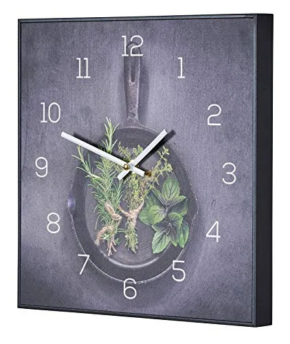 Levandeo® Wanduhr 30x30cm in schwarz von Levandeo