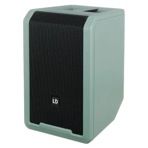 LD Systems ANNY 8 Green - Aktiver Bluetooth-Lautsprecher - PA Komplettsets mit 80 Watt Leistung, integriertem 5-Kanal-Mixer und bis zu 11 Stunden Akku-Laufzeit; ideal für mobile Anwendungen und Partys.