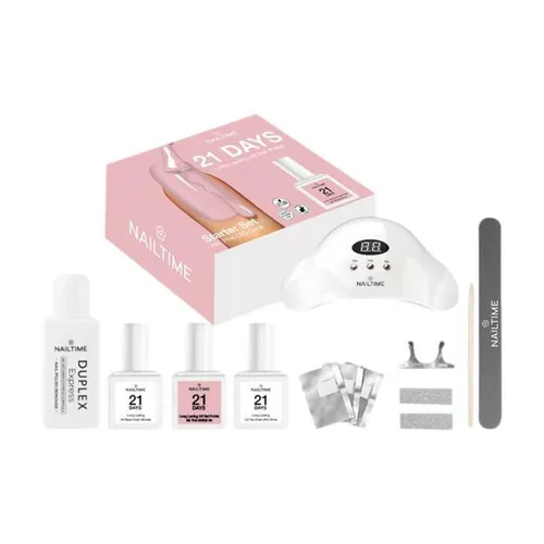 Days Starter Set 1 - LED Light & Nail Polish Set - Umfangreiches Starter Set für Gellack-Fans, inklusive professionellem LED-UV Gerät für eine langanhaltende Nagelmodellage. Ideal für perfekte Maniküre zu Hause!
