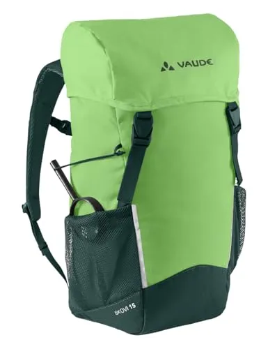 Vaude Skovi 15 - Jr. Rucksack 43 cm (dark forest) - Vielseitiger 15L Kinderrucksack in dark forest für Kindergarten und Freizeit. Gepolsterter Rücken, anatomische Träger und praktische Fächer für hohen Tragekomfort und optimale Organisation. Reflektierende Elemente für mehr Sicherheit.