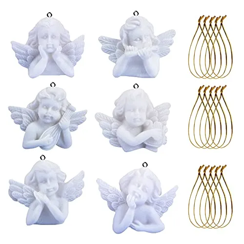 Stück Mini Engel Anhänger Weiß Weihnachtsbaumschmuck für Hochzeit Konfirmation Anhänger Anhänger Deko 24