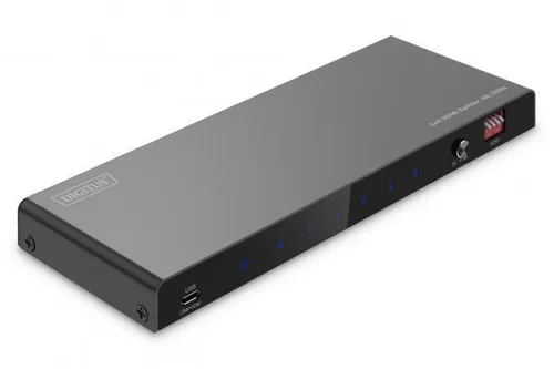 Digitus HDMI-Splitter DS-55340, 8K UHD 1 In 4 Out - Video Umschaltpulte mit 8K UHD Unterstützung, verteilt HDMI-Signale auf bis zu 4 Monitore für beeindruckende Bildqualität und einfache Plug-and-Play Nutzung.