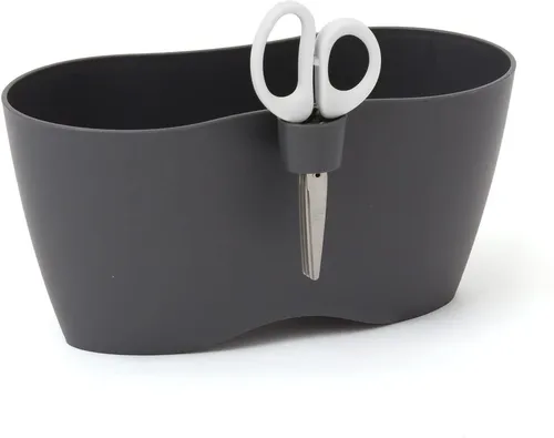 Produktbild Kräutertopf anthrazit limes dublo mit Kräuterschere Blumentopf Pflanztopf