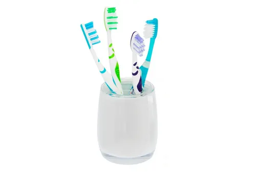 bremermann Zahnputzbecher Bad-Serie SAVONA Zahnbürstenbehälter aus Kunststoff, weiß