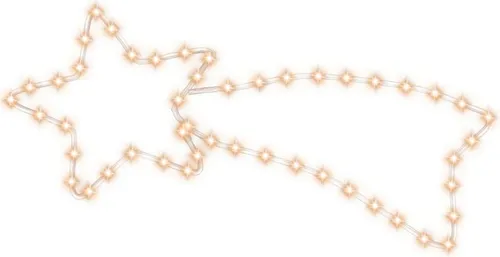 vidaXL LED-Silhouette Komet mit 48 warmweißen LEDs - Nussknacker Weihnachtsbeleuchtung, wetterfest und energieeffizient für drinnen und draußen, schafft eine gemütliche Atmosphäre.