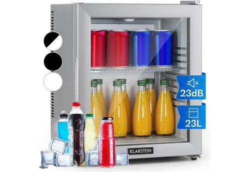 Klarstein Mini Kühlschrank mit Glastüre in silber von Klarstein
