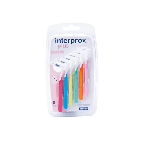INTERPROX Plus Mix Interdentalbürsten – Fasern aus Tynex, mehrfarbig, 6 Stück