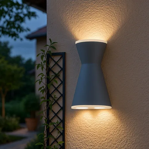 Außenleuchte Wandlampe Leuchte Terrassenlampe Garten Wetterfest Glas modern LED