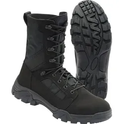 Brandit Defense Boots schwarz Gr. 39 - Herren-Stiefel mit leichtem, atmungsaktivem Microfibre-Obermaterial, ideal für Outdoor-Aktivitäten – rutschfeste, ölresistente Gummi-Außensohle für optimalen Halt.