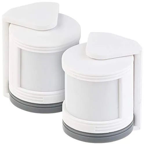VisorTech Zubehör zu Alarmanlagen mit Alexa: 2er-Set Mini-PIR-Bewegungsmelder für WLAN-Alarmanlage XMD-3000.AVS (WLAN-Alarmanlage mit Fensteralarm, Alexa-Alarm)