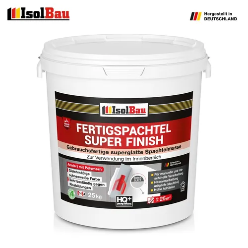 None Fertigspachtel Spachtelmasse 25kg - Superglatt und Einsatzbereit - Fertigspachtel für Innenbereiche, ideal für Gipskartonplatten. Gebrauchsfertig, staubfreie Nassverarbeitung und hohe Rissbeständigkeit für perfekte Ergebnisse.
