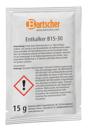 Bartscher Entkalker Schnell-Entkalker 15 Beutel für Kaffeemaschinen 190065