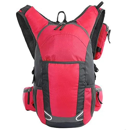 SPFASZEIV 30L Ultraleichter Wasserdicht Outdoor Rucksack Sport Daypack Reiten Tasche Wanderrucksack Trekkingrucksack für Camping, Klettern, Radfahren Rot