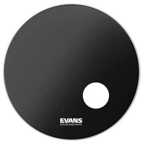 Evans BD20RONX 20 Zoll Bassdrumfell - Felle für Bassdrums, Onyx Serie mit 0,19mm Stärke für einen warmen, resonanten Klang und verbesserte Projektion.