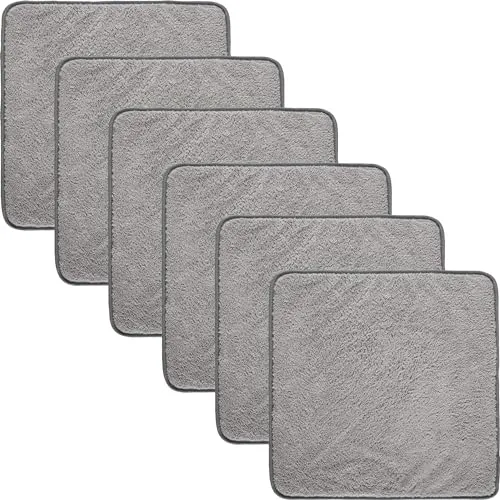 Erwin Müller Microfasertuch 6er-Pack Microfaser grau Größe 40x40 cm