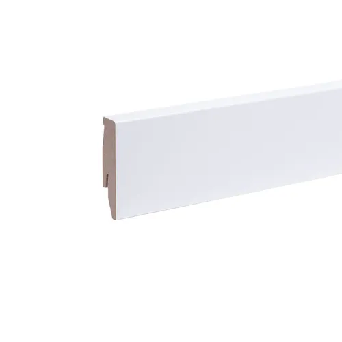Sockelleisten Fußleisten für Laminat 60mm Dekor Weiß