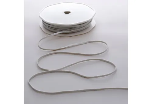 Deko AS Dekoband Lederband - col. 01 weiß - 3 mm Breite - 25 m auf der Rolle - 18000-3