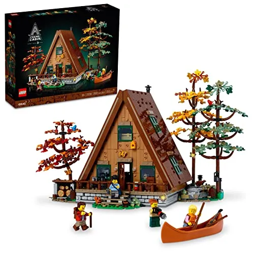 LEGO Ideas A-Frame Cabin 21338 – Modellbausatz für Erwachsene - Erleben Sie die Natur mit dem LEGO Ideas A-Frame Cabin (21338) Modellbausatz. Bauen Sie eine detailreiche Hütte mit 4 Minifiguren und zahlreichen Tierfiguren – ideal als kreatives Geschenk für Architektur- und Naturfreunde.