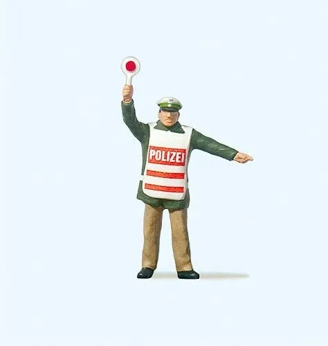 PREISER Einzelfigur 1:87 Polizist Warnweste H0 28012