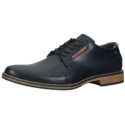 Bullboxer Businessschuhe Glattleder - Blau - Größe 45 - Klassische Schnürer aus feinstem Glattleder mit stilvollen Ziernähten und Lyralochung. Ideal für Büro und besondere Anlässe, sorgt dieser Schuh für einen eleganten Auftritt. Herausnehmbare Innensohle für individuellen Komfort.