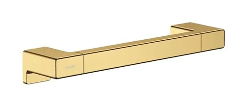 hansgrohe AddStoris Haltegriff Dusche - Polished Gold Optic - Griffstangen für das Bad, edle Gold-Optik für einen luxuriösen Akzent und TÜV-geprüfter Halt in Dusche oder Badewanne.