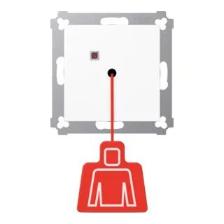 Jung NRSAS0834ZTWW Zugtaster - Zugtaster in Alpinweiß, bruchsicher aus Thermoplast, ideal für Notrufsets der Serie AS 500, inklusive Zugschnur für einfache Installation.