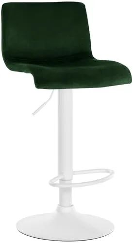 CLP Barhocker Hover - Höhenverstellbar und Drehbar - Barhocker mit gepolstertem Samtbezug, stufenlos höhenverstellbar und 360° drehbar. Ideal für jede Bar oder Küche, bietet Komfort und Flexibilität bei modernem Design.