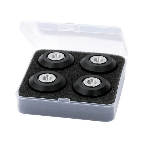 Dynavox Highend Dual Absorber Hifi-Gerätefüße, 4er Set - Baukomponenten: 4 Gummidämpfer für optimale Schallisolierung und Stabilität Ihrer HiFi-Geräte.